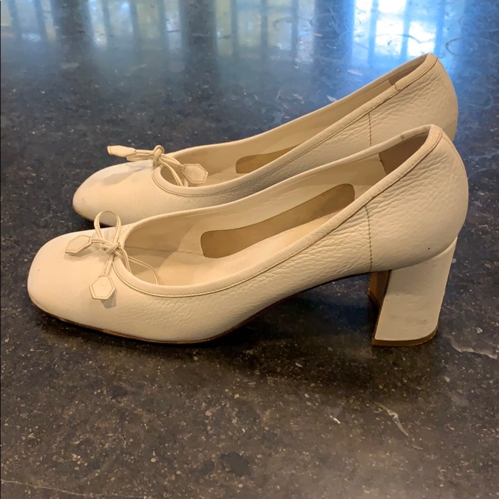 Prada leather ballerina pump